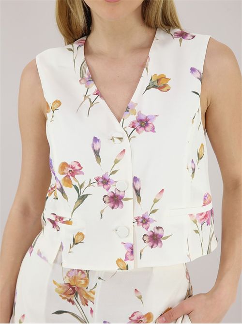 Gilet in crêpe de Chine a fiori TWINSET | TP2777/12329
